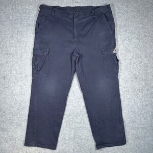 Bulwark Cargo Pants Mens 42x29 Navy Blue FR Flame Resistant Workwear CAT2